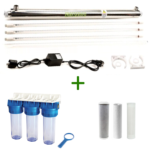 Kit stérilisateur UV 110W ECO + 3 lampes + triple porte filtre + 3 cartouches
